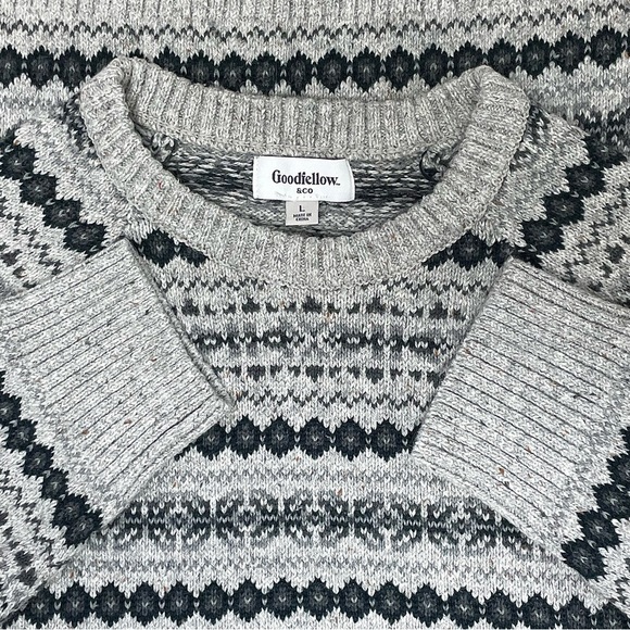 Goodfellow & Co Men’s Cotton Blend Gray Crewneck Pullover Sweater Size L - Picture 8 of 11